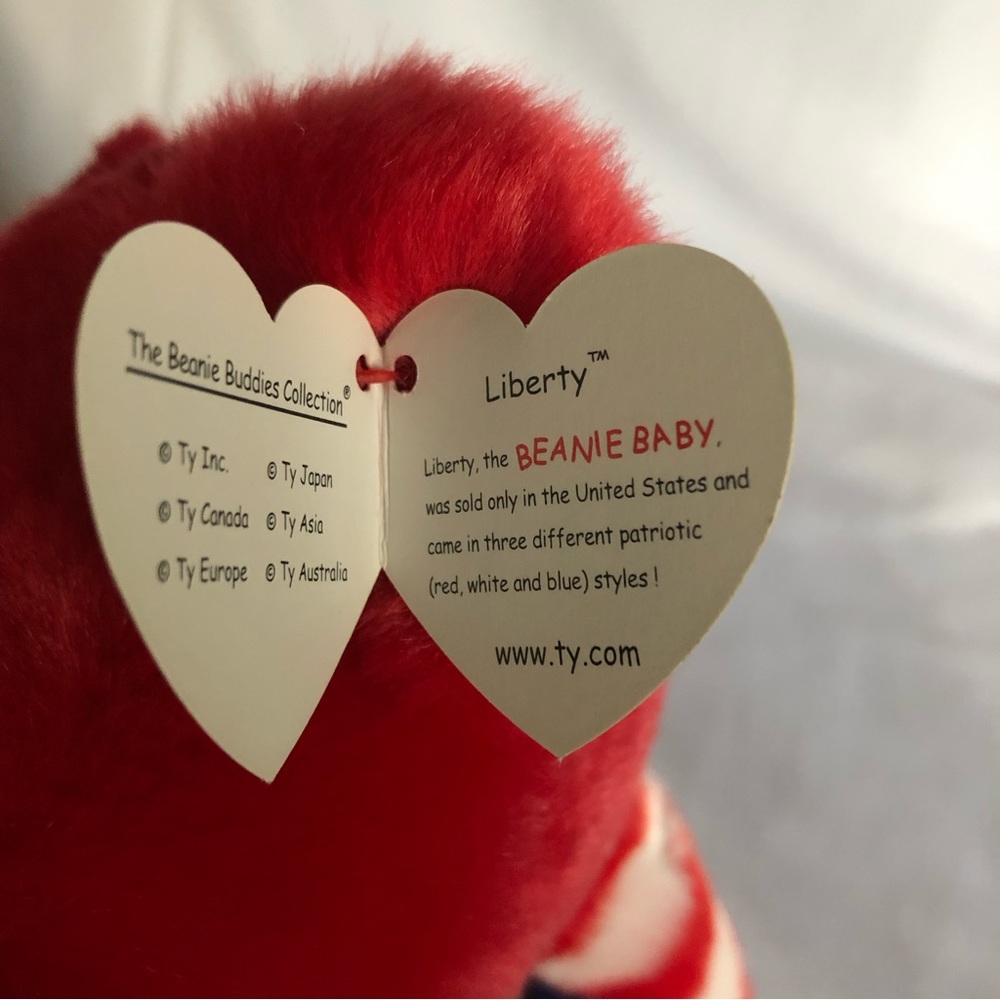 2002 Ty Beanie Buddy Liberty with RED Head - Picture 3 of 12